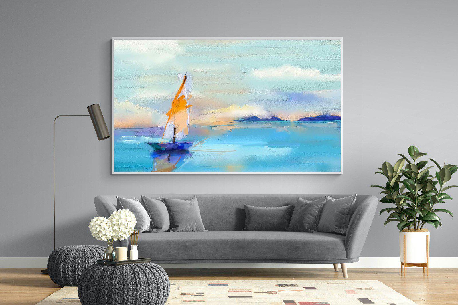 One Sail-Wall_Art-220 x 130cm-Mounted Canvas-White-Pixalot