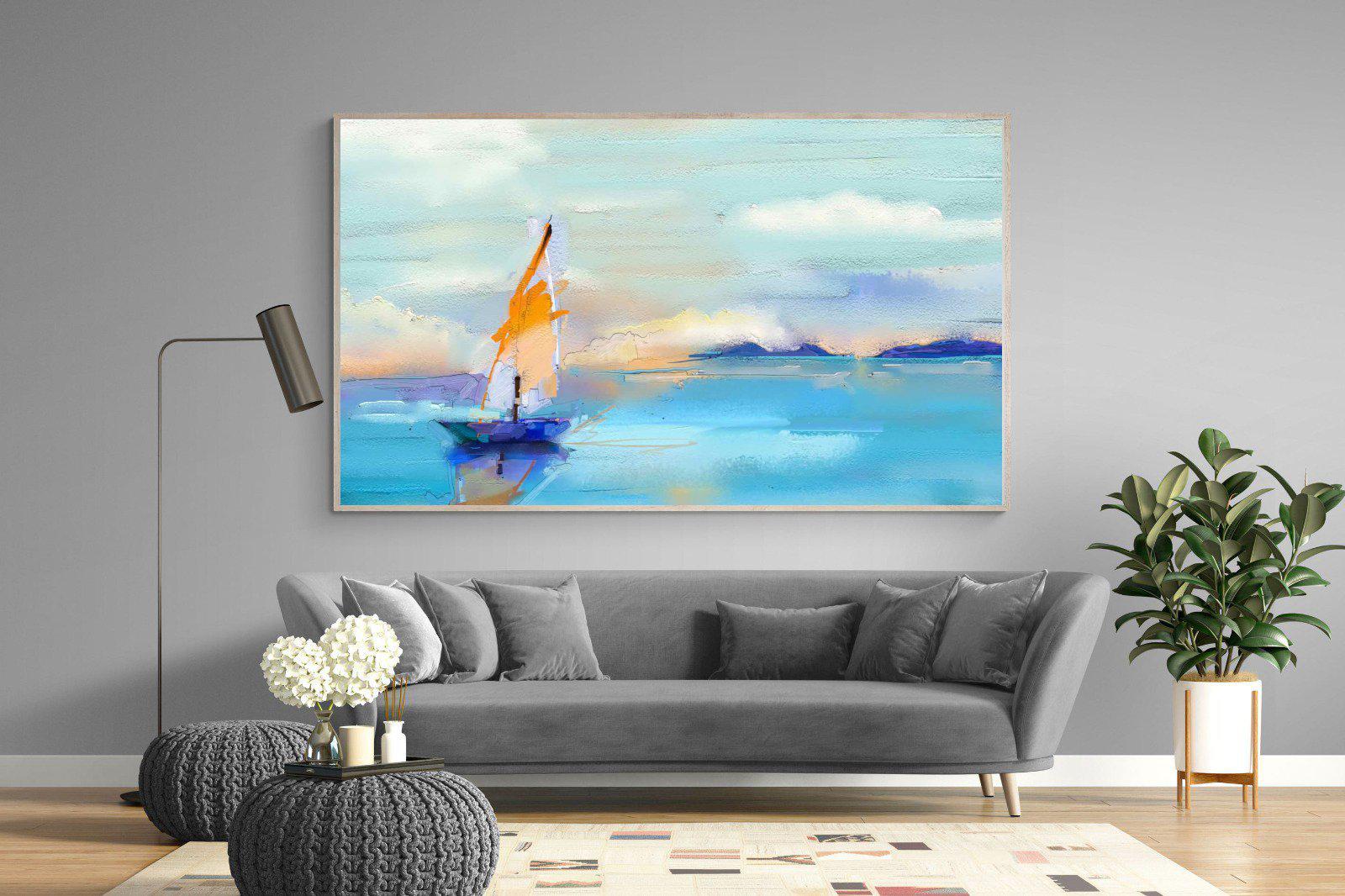 One Sail-Wall_Art-220 x 130cm-Mounted Canvas-Wood-Pixalot