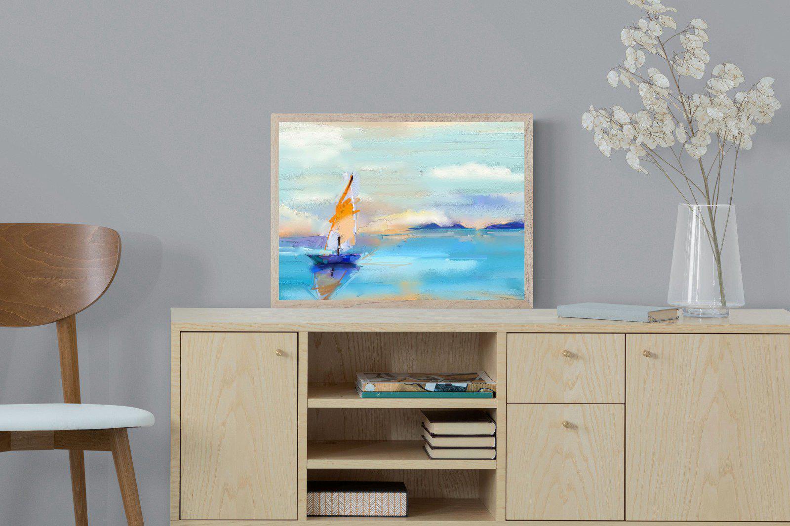 One Sail-Wall_Art-60 x 45cm-Mounted Canvas-Wood-Pixalot