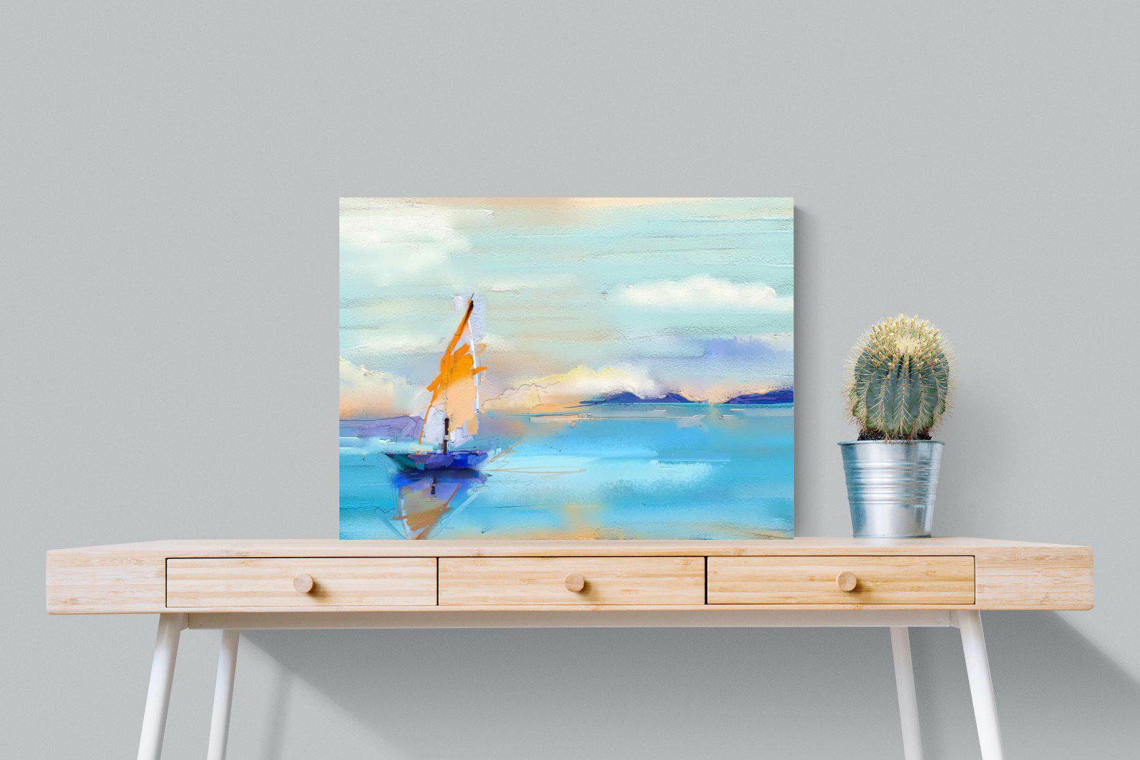 One Sail-Wall_Art-80 x 60cm-Mounted Canvas-No Frame-Pixalot