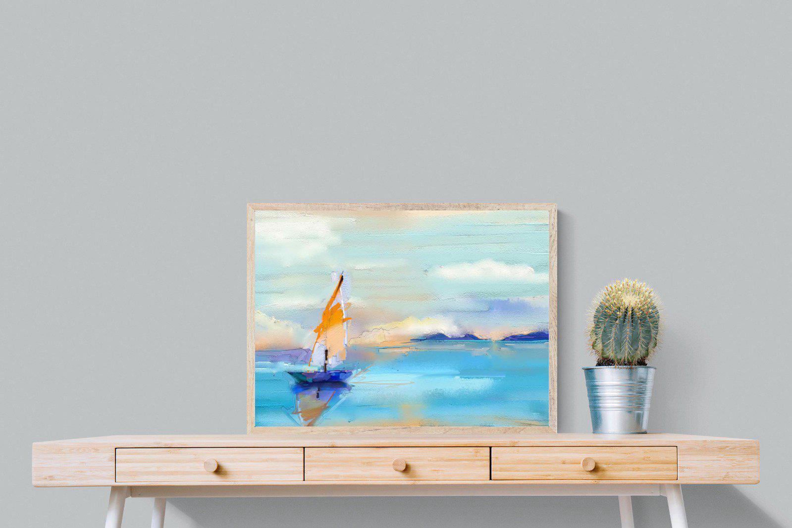 One Sail-Wall_Art-80 x 60cm-Mounted Canvas-Wood-Pixalot