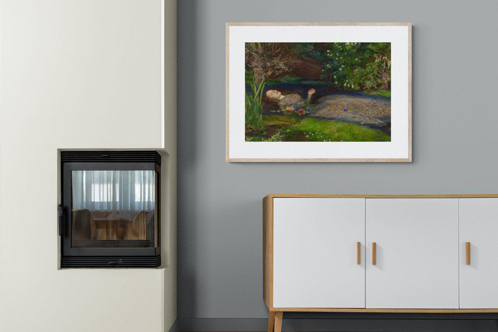 Ophelia-Wall_Art-100 x 75cm-Framed Print-Wood-Pixalot