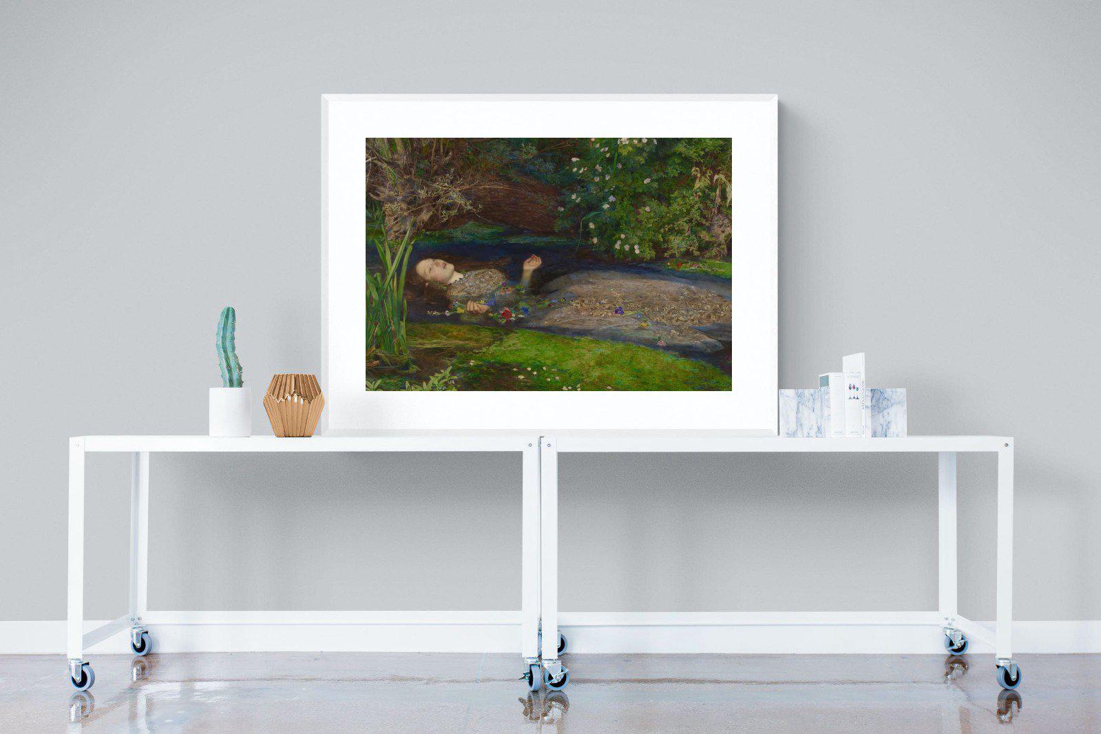 Ophelia-Wall_Art-120 x 90cm-Framed Print-White-Pixalot