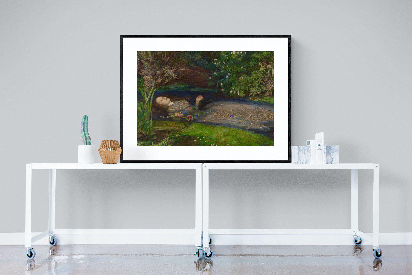 Ophelia-Wall_Art-120 x 90cm-Framed Print-Black-Pixalot