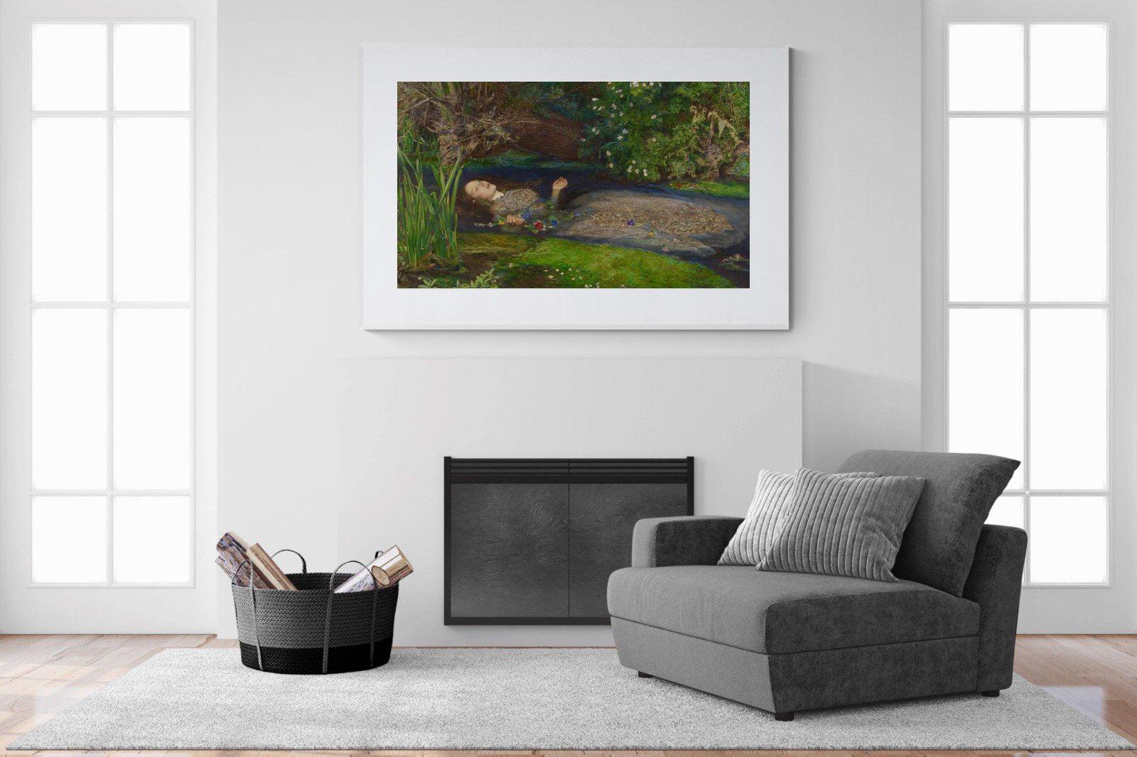 Ophelia-Wall_Art-150 x 100cm-Framed Print-White-Pixalot