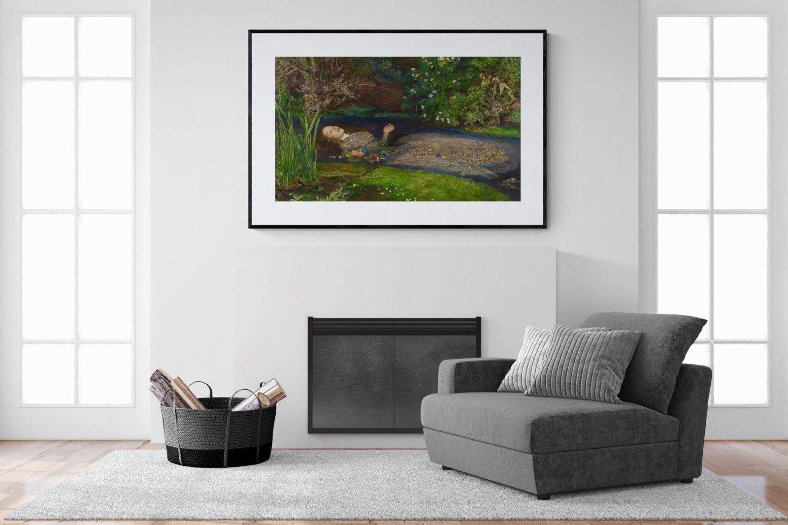 Ophelia-Wall_Art-150 x 100cm-Framed Print-Black-Pixalot