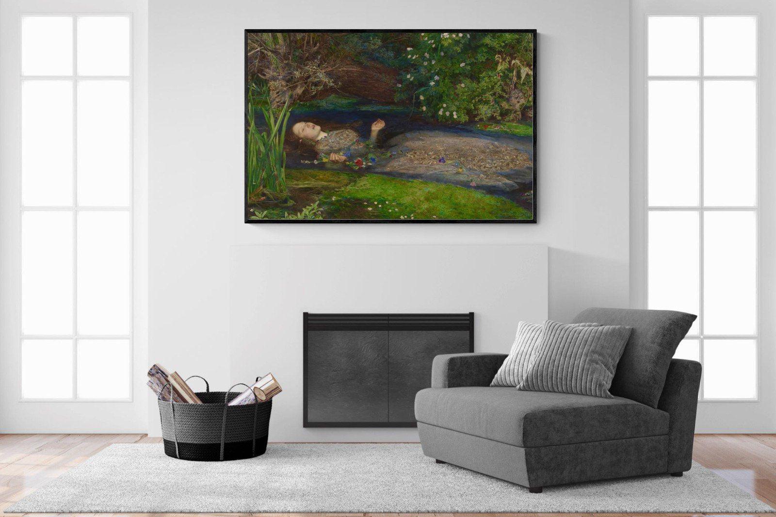 Ophelia-Wall_Art-150 x 100cm-Mounted Canvas-Black-Pixalot
