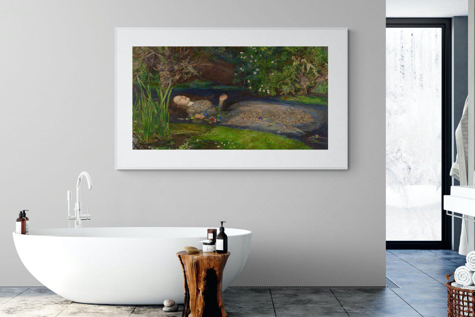 Ophelia-Wall_Art-180 x 110cm-Framed Print-White-Pixalot
