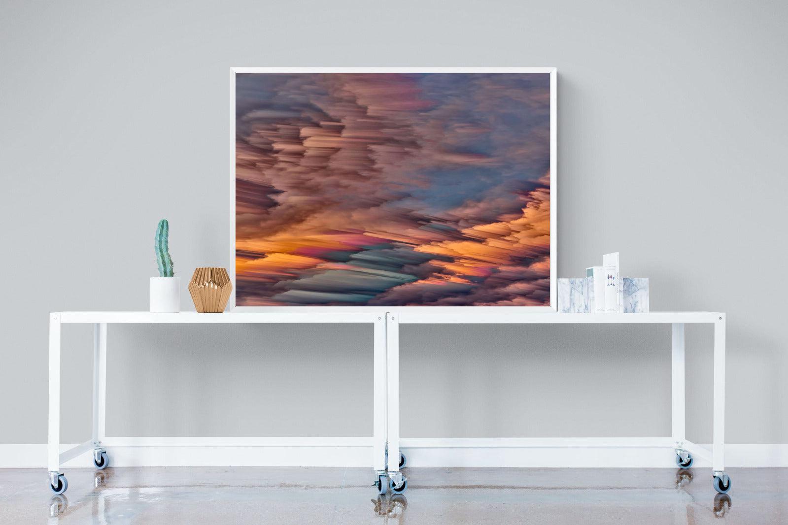 Orange Sunset-Wall_Art-120 x 90cm-Mounted Canvas-White-Pixalot