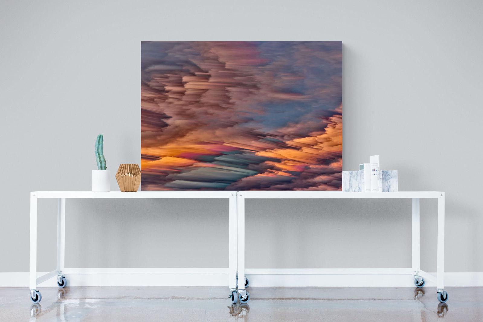 Orange Sunset-Wall_Art-120 x 90cm-Mounted Canvas-No Frame-Pixalot