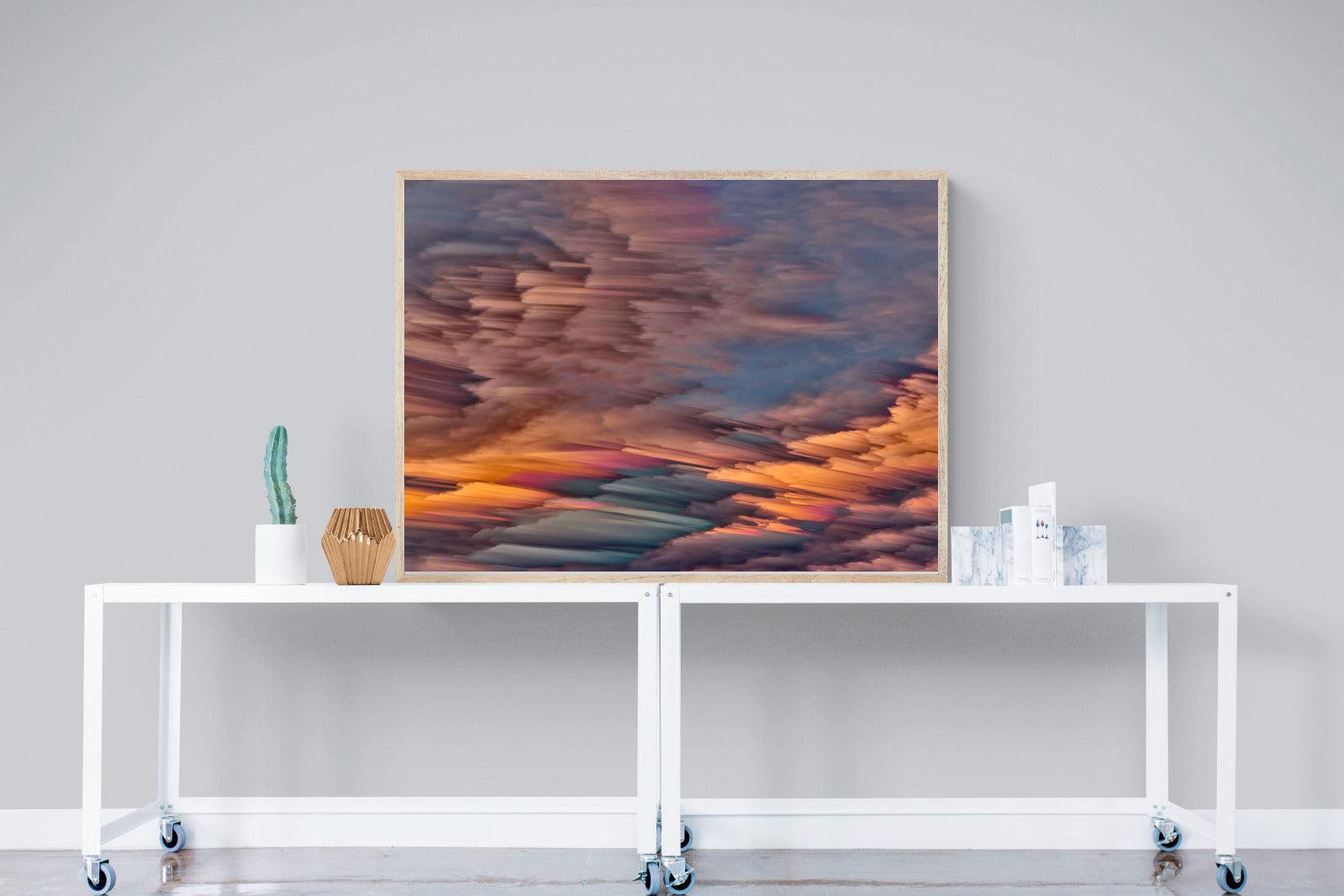 Orange Sunset-Wall_Art-120 x 90cm-Mounted Canvas-Wood-Pixalot