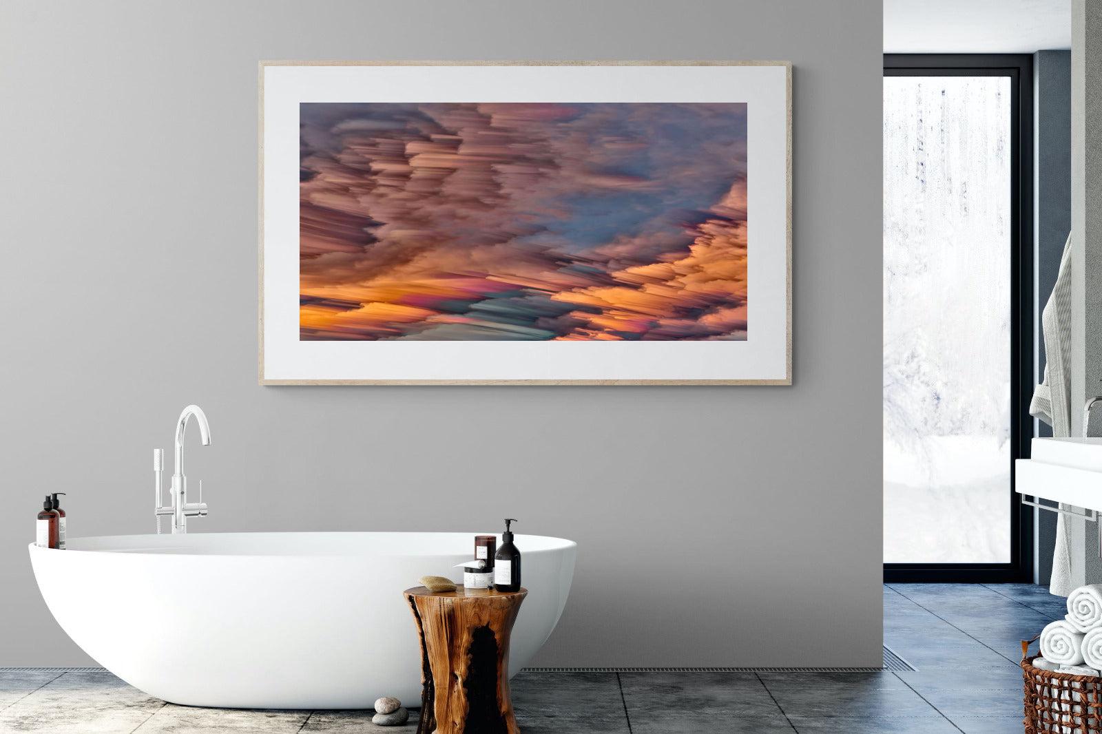 Orange Sunset-Wall_Art-180 x 110cm-Framed Print-Wood-Pixalot