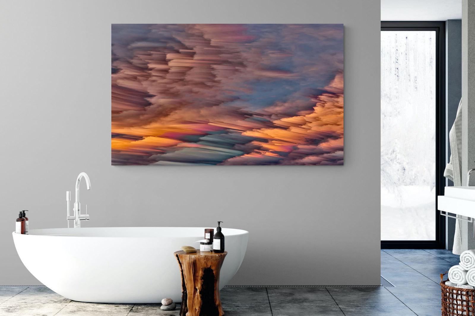 Orange Sunset-Wall_Art-180 x 110cm-Mounted Canvas-No Frame-Pixalot