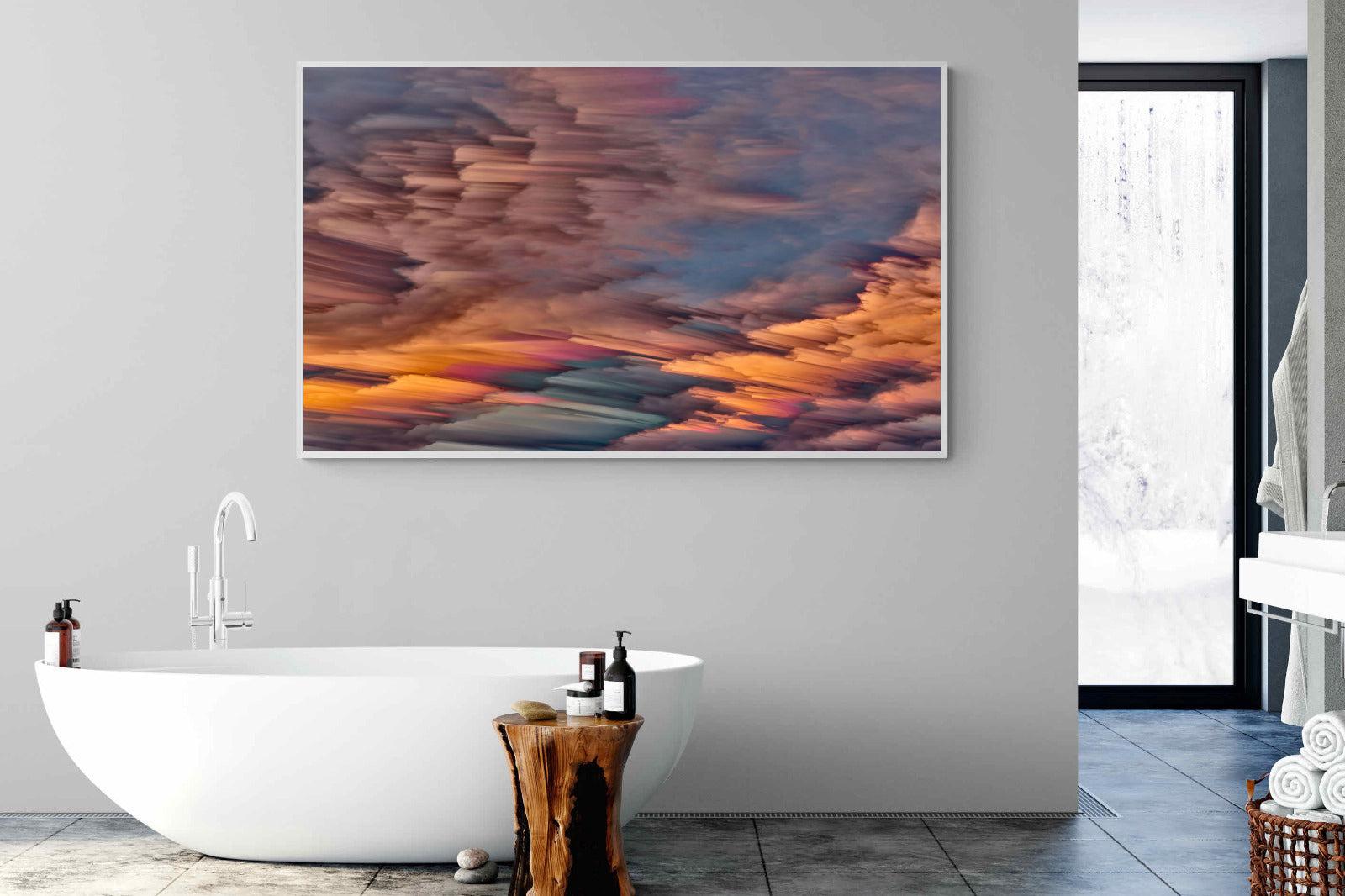 Orange Sunset-Wall_Art-180 x 110cm-Mounted Canvas-White-Pixalot
