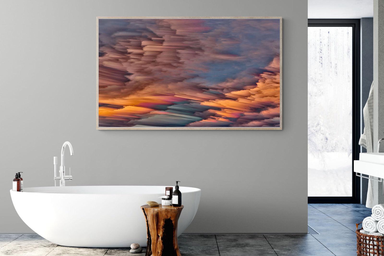 Orange Sunset-Wall_Art-180 x 110cm-Mounted Canvas-Wood-Pixalot