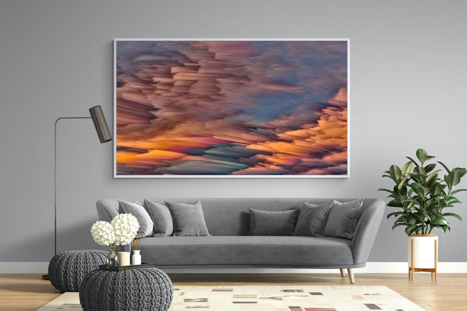 Orange Sunset-Wall_Art-220 x 130cm-Mounted Canvas-White-Pixalot