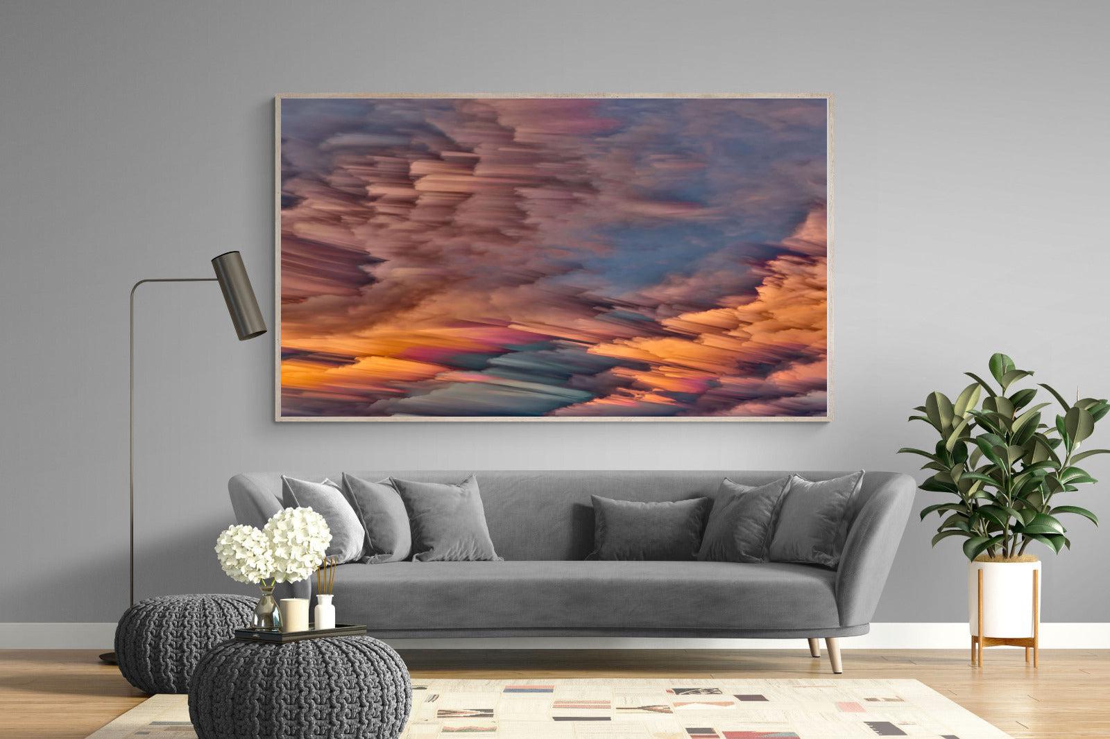 Orange Sunset-Wall_Art-220 x 130cm-Mounted Canvas-Wood-Pixalot