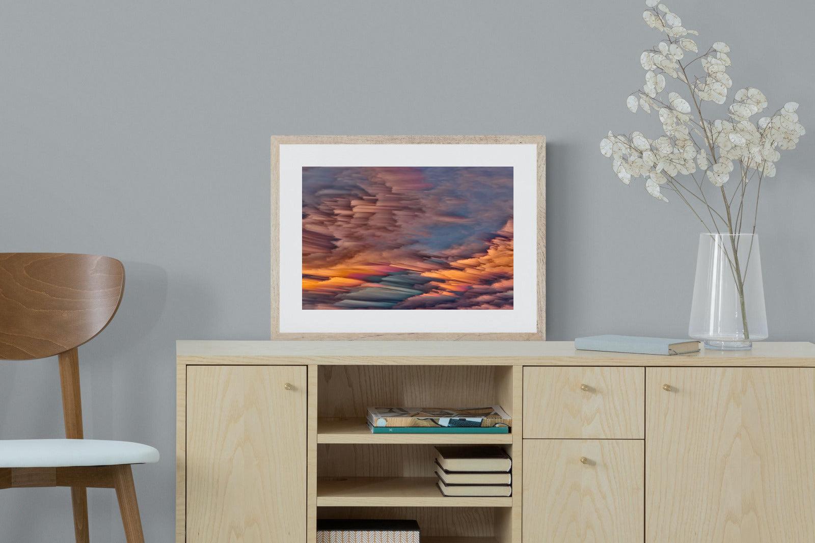Orange Sunset-Wall_Art-60 x 45cm-Framed Print-Wood-Pixalot