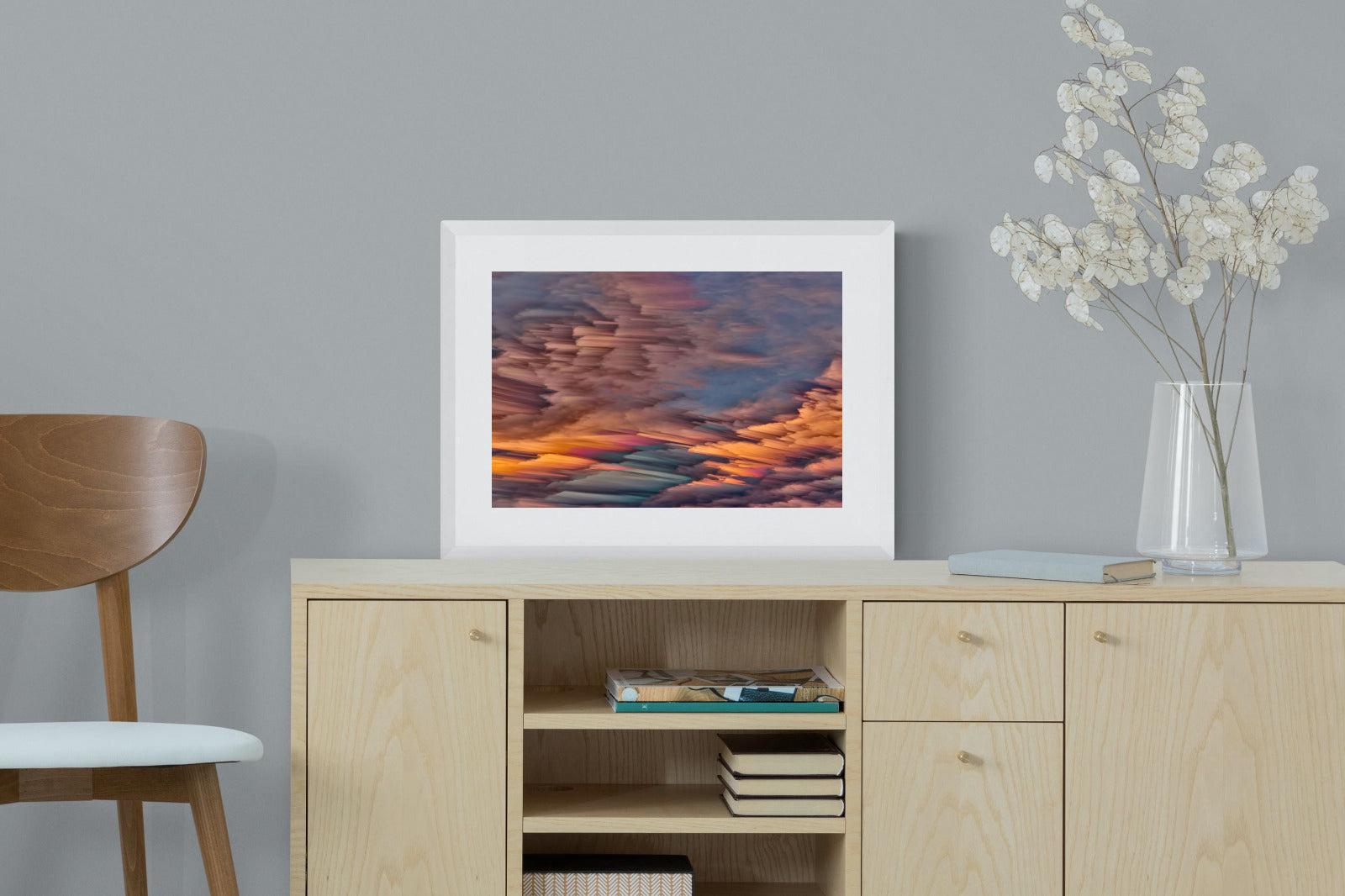 Orange Sunset-Wall_Art-60 x 45cm-Framed Print-White-Pixalot
