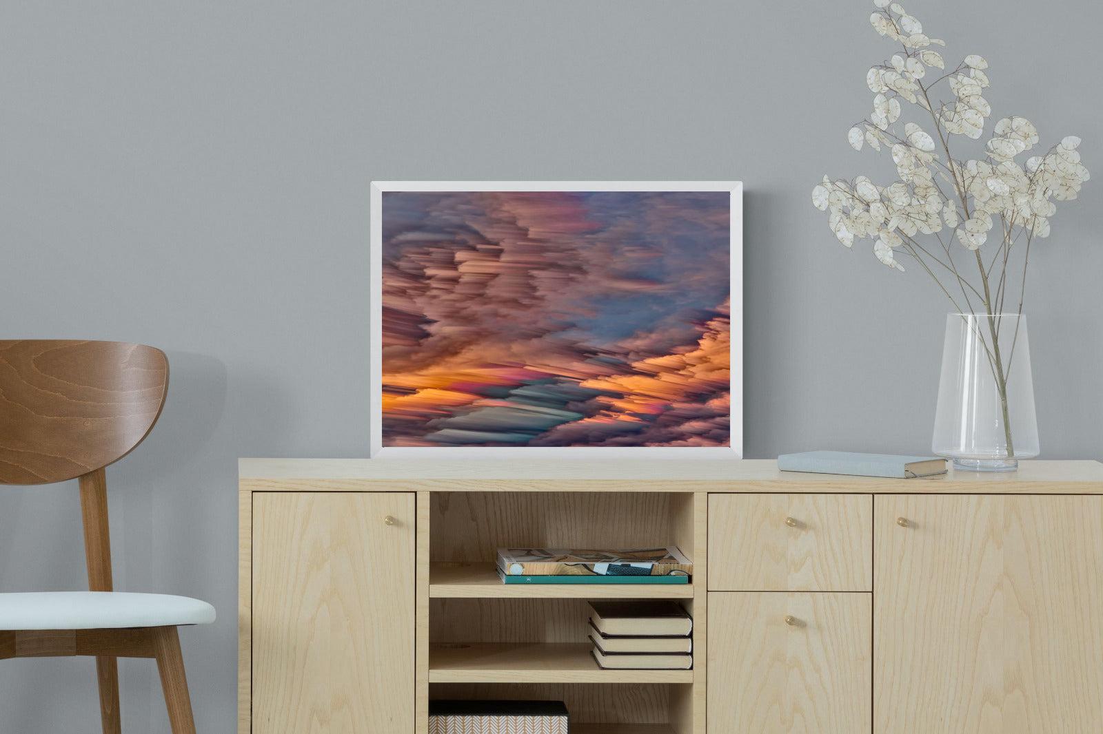 Orange Sunset-Wall_Art-60 x 45cm-Mounted Canvas-White-Pixalot