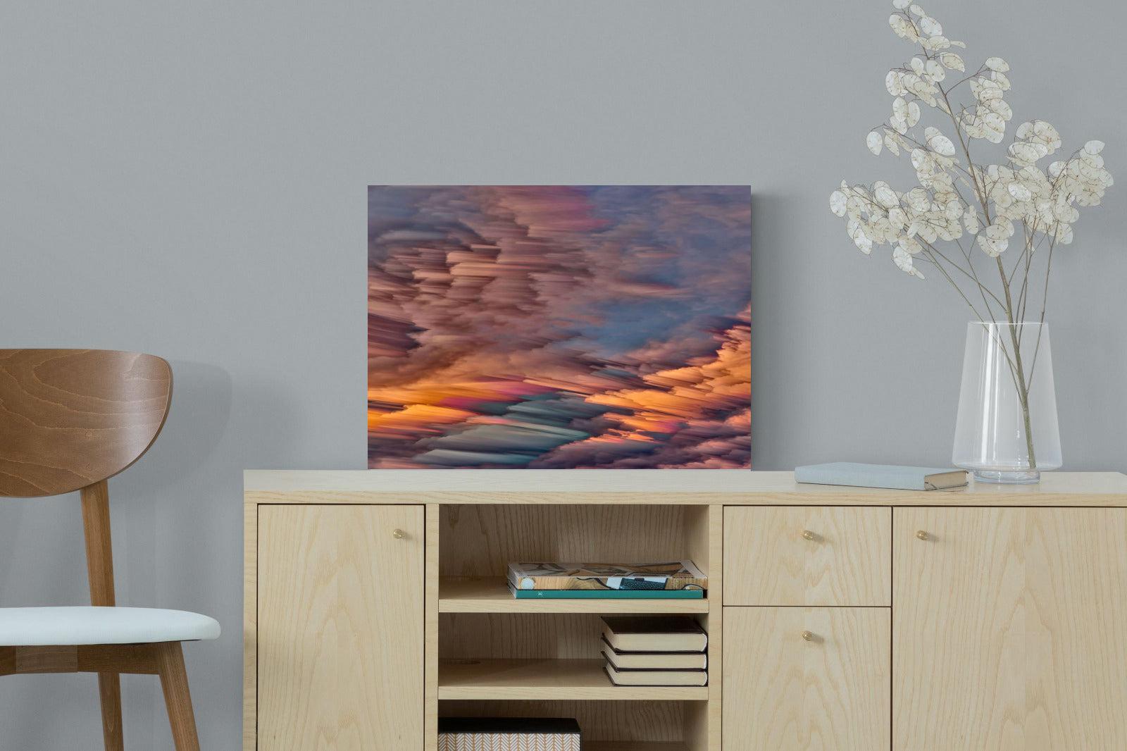 Orange Sunset-Wall_Art-60 x 45cm-Mounted Canvas-No Frame-Pixalot