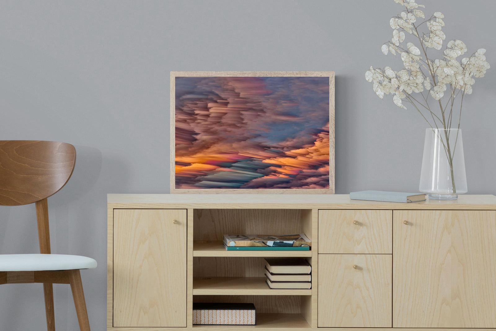Orange Sunset-Wall_Art-60 x 45cm-Mounted Canvas-Wood-Pixalot