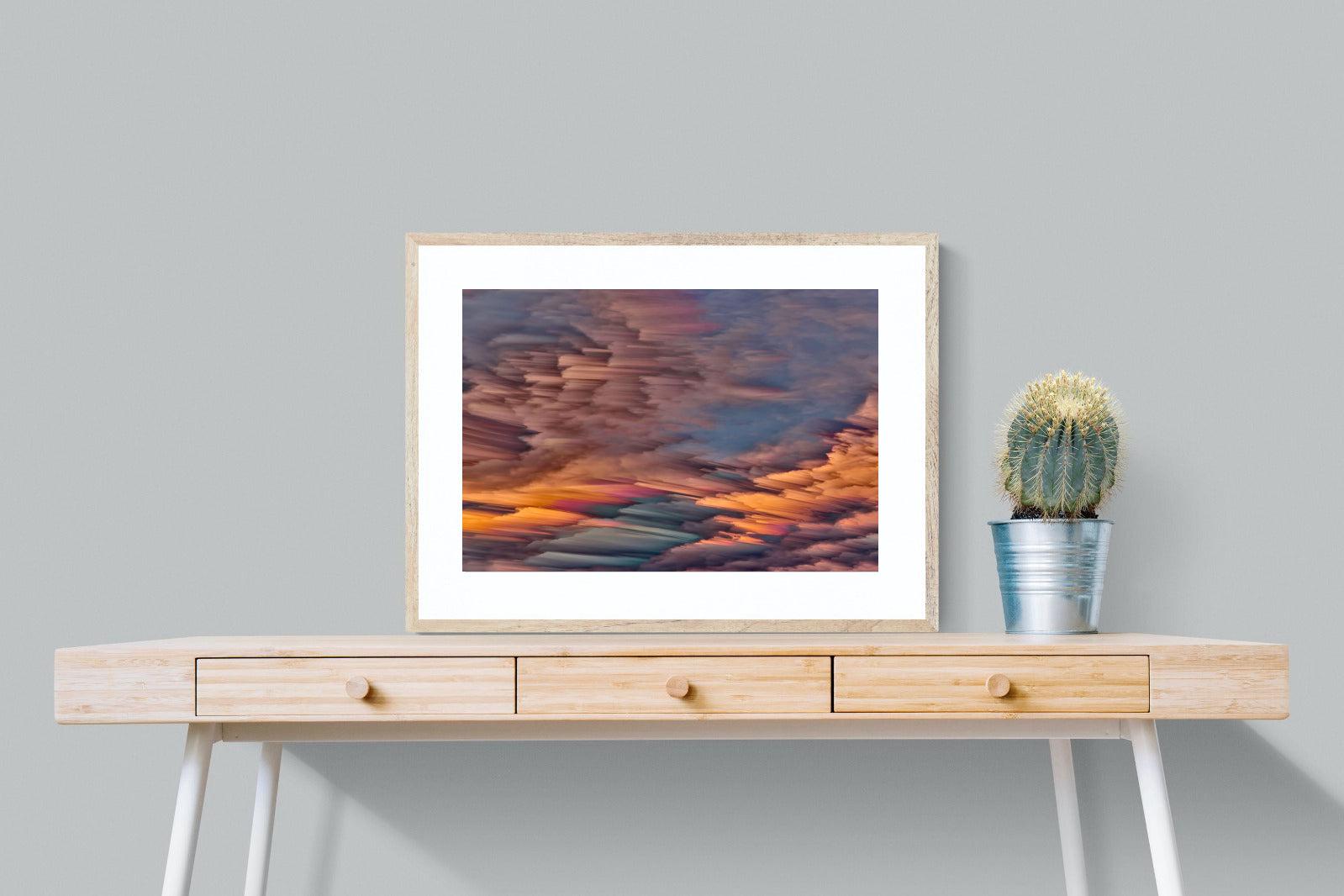 Orange Sunset-Wall_Art-80 x 60cm-Framed Print-Wood-Pixalot