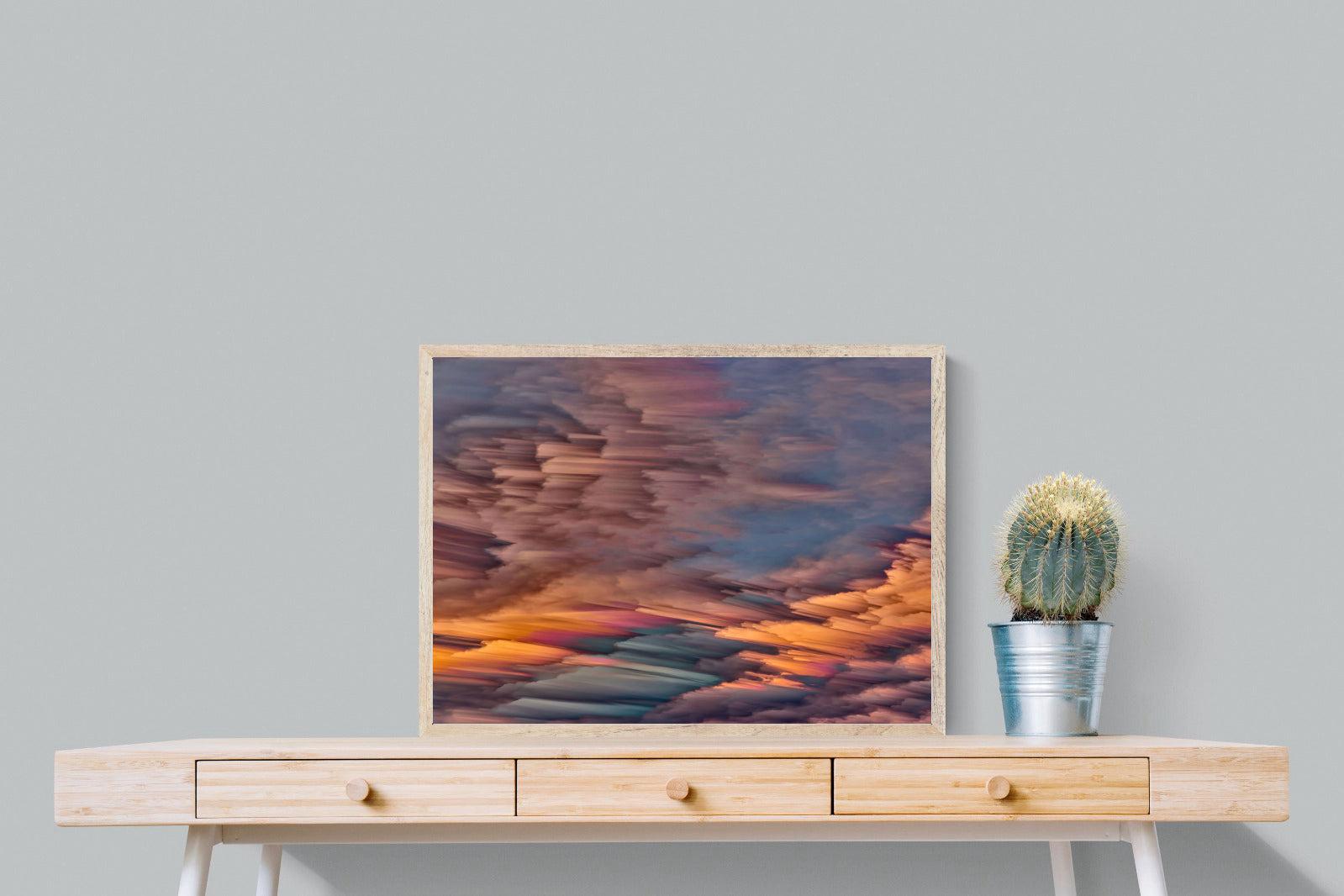 Orange Sunset-Wall_Art-80 x 60cm-Mounted Canvas-Wood-Pixalot