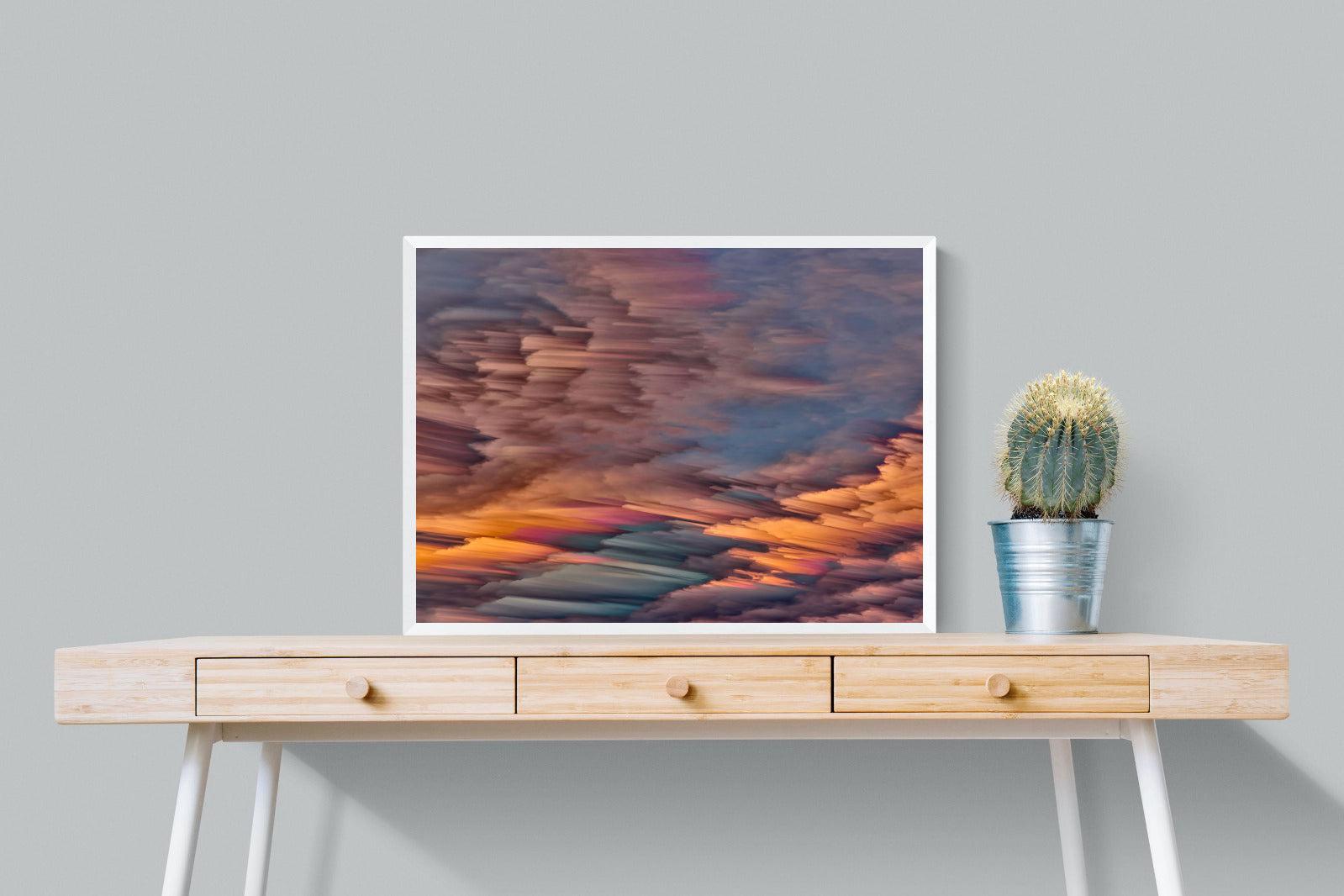 Orange Sunset-Wall_Art-80 x 60cm-Mounted Canvas-White-Pixalot