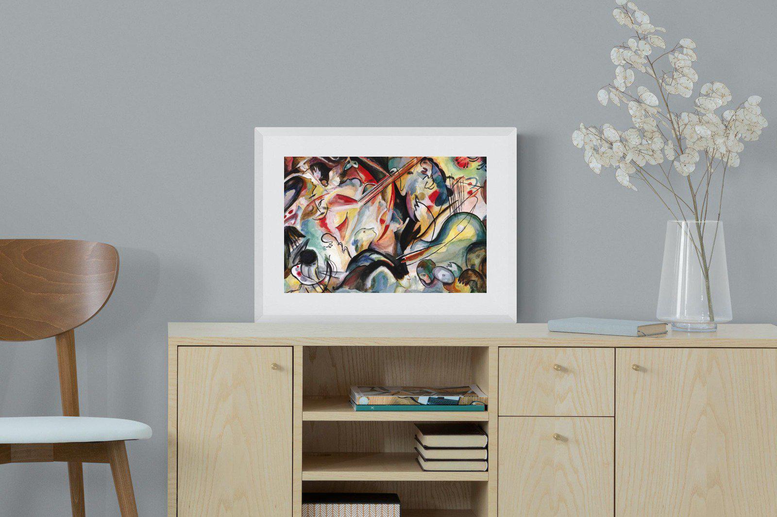 Orchestral Art-Wall_Art-60 x 45cm-Framed Print-White-Pixalot