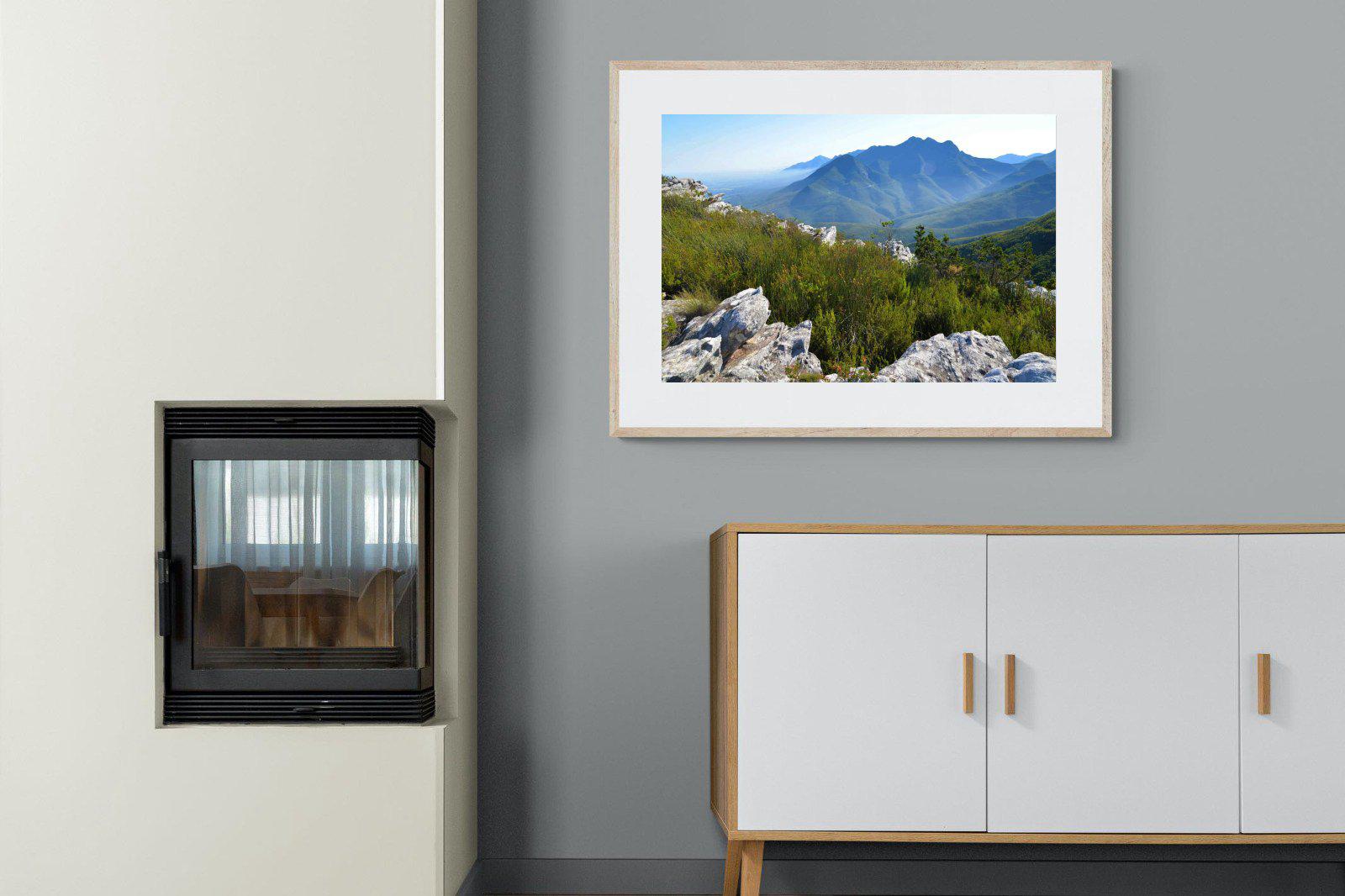 Outeniqua Mountains-Wall_Art-100 x 75cm-Framed Print-Wood-Pixalot