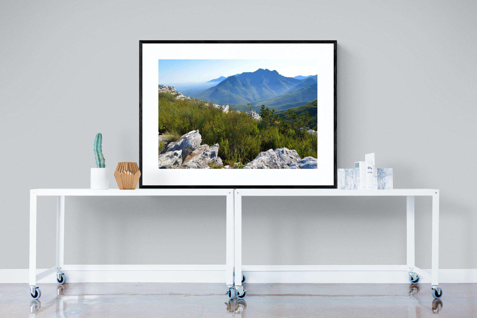 Outeniqua Mountains-Wall_Art-120 x 90cm-Framed Print-Black-Pixalot