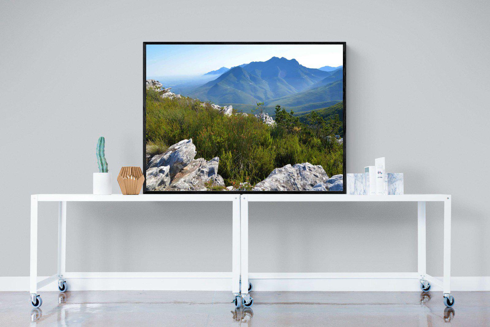 Outeniqua Mountains-Wall_Art-120 x 90cm-Mounted Canvas-Black-Pixalot