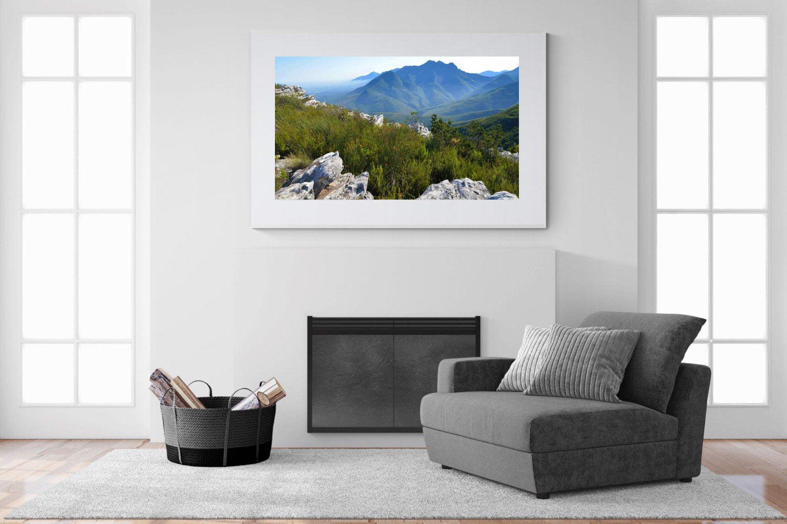 Outeniqua Mountains-Wall_Art-150 x 100cm-Framed Print-White-Pixalot