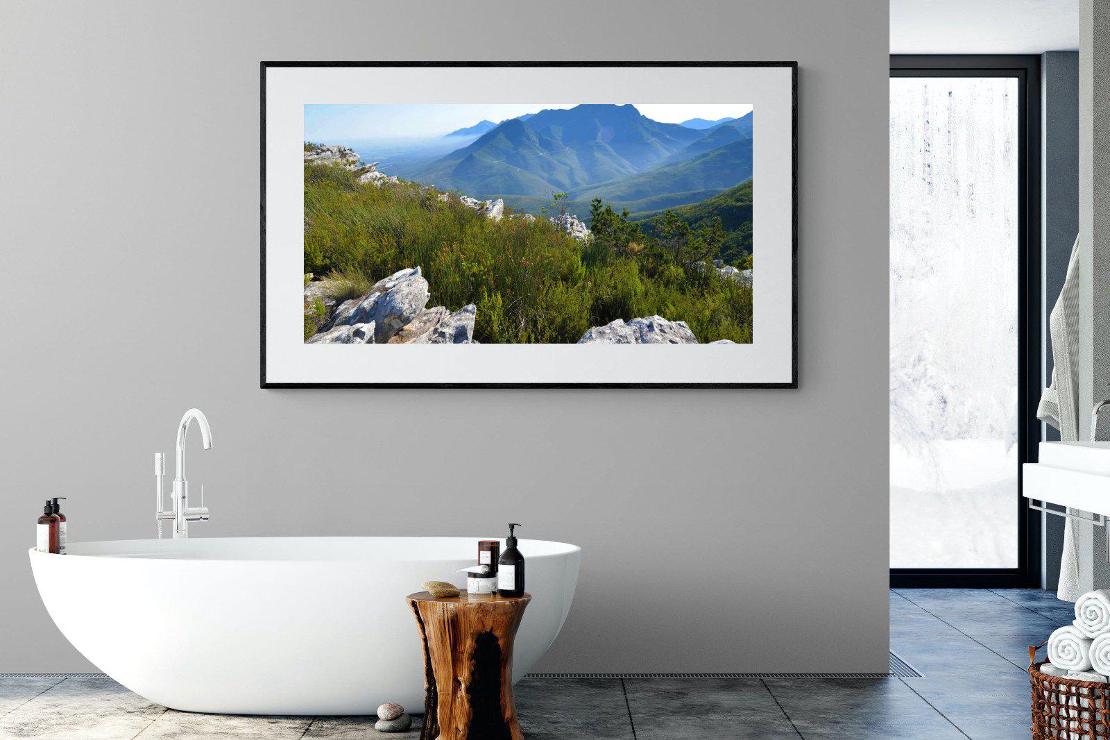 Outeniqua Mountains-Wall_Art-180 x 110cm-Framed Print-Black-Pixalot