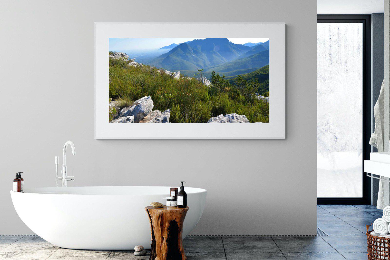 Outeniqua Mountains-Wall_Art-180 x 110cm-Framed Print-White-Pixalot