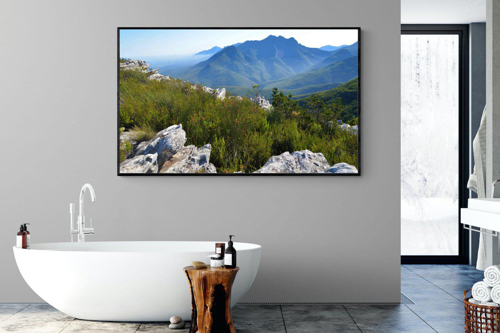 Outeniqua Mountains-Wall_Art-180 x 110cm-Mounted Canvas-Black-Pixalot