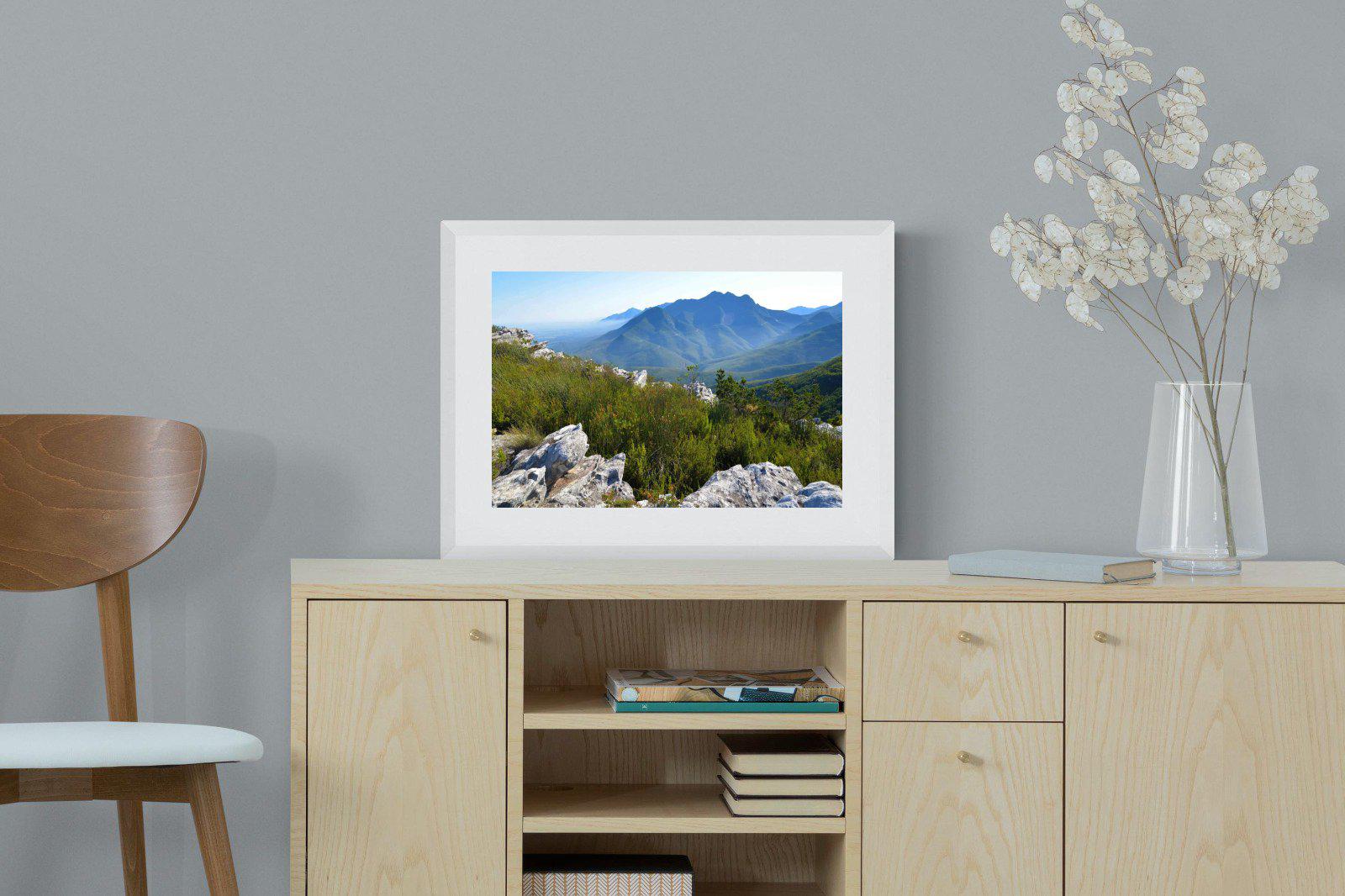 Outeniqua Mountains-Wall_Art-60 x 45cm-Framed Print-White-Pixalot