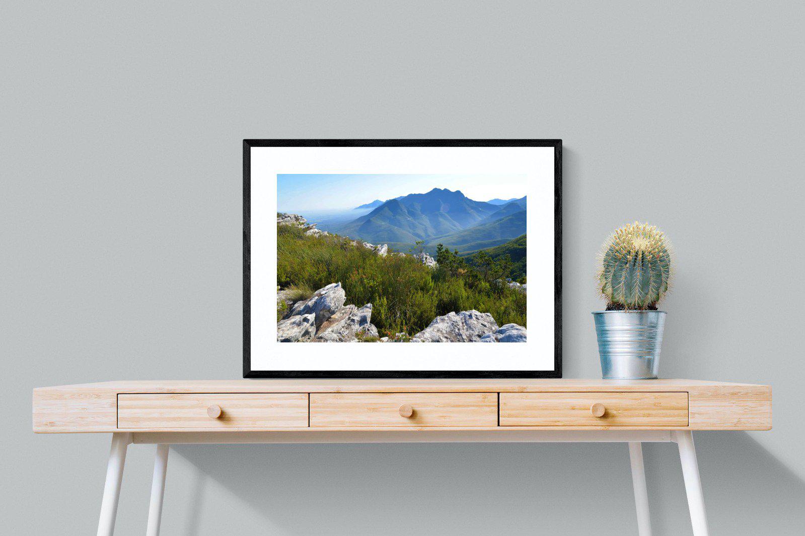 Outeniqua Mountains-Wall_Art-80 x 60cm-Framed Print-Black-Pixalot