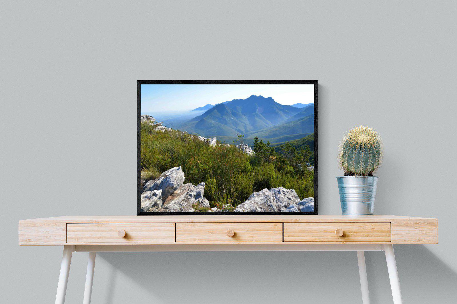 Outeniqua Mountains-Wall_Art-80 x 60cm-Mounted Canvas-Black-Pixalot