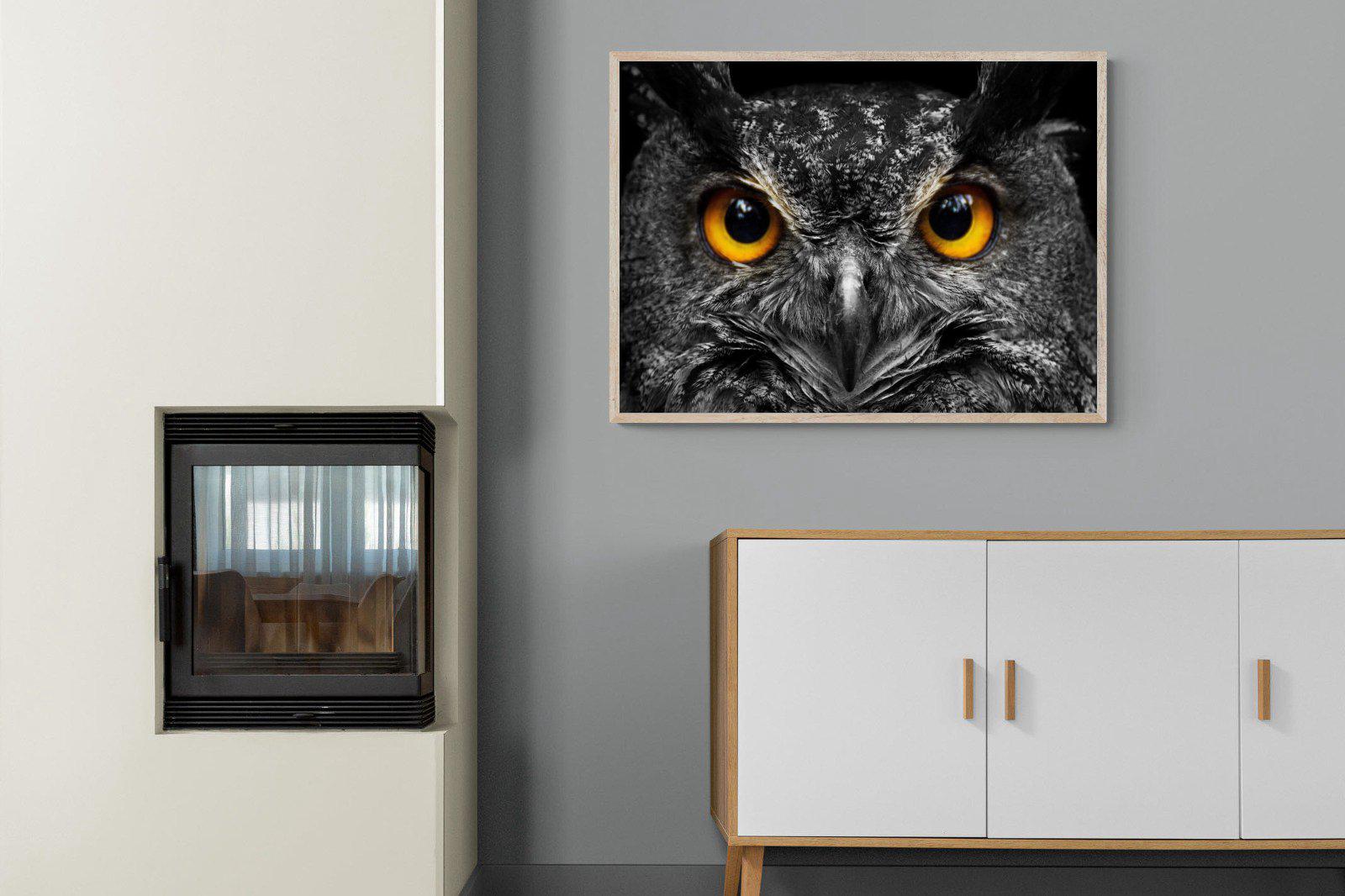 Owl Eyes-Wall_Art-100 x 75cm-Mounted Canvas-Wood-Pixalot