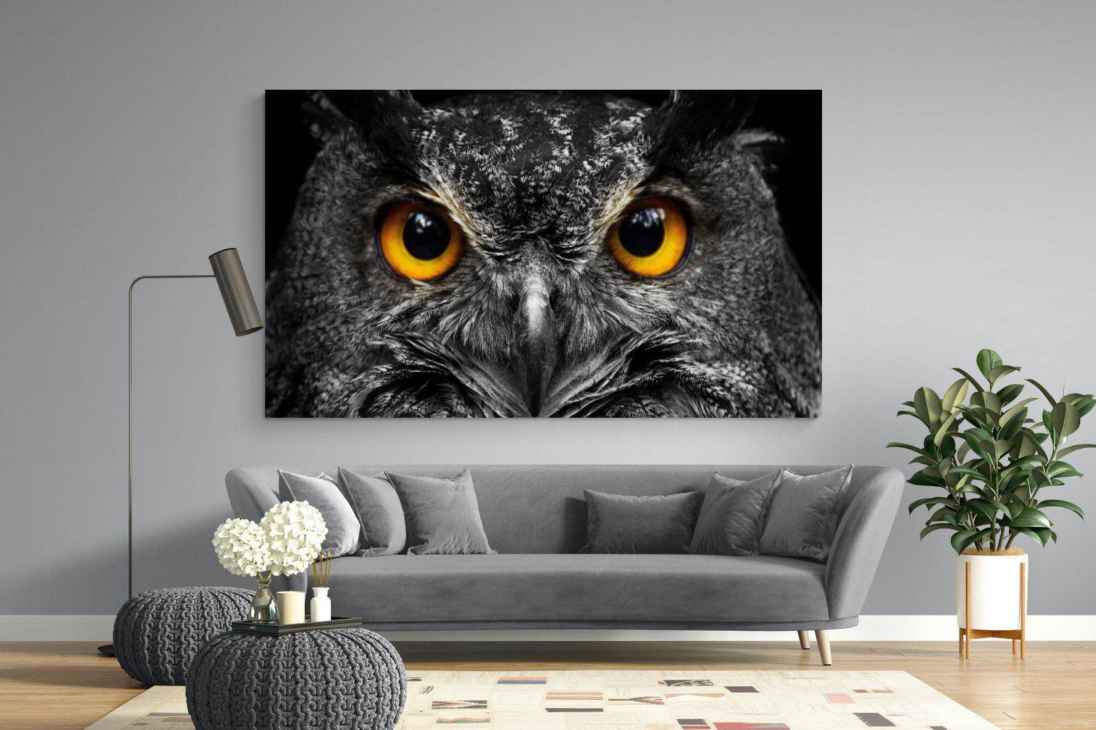 Owl Eyes-Wall_Art-220 x 130cm-Mounted Canvas-No Frame-Pixalot