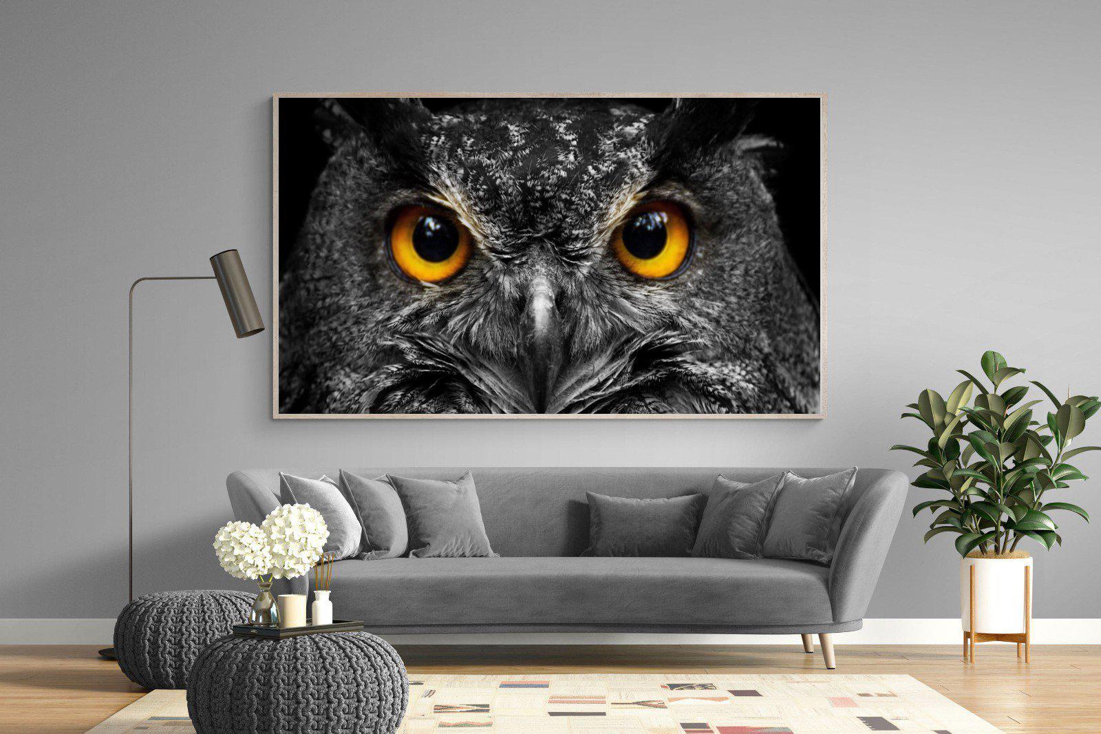 Owl Eyes-Wall_Art-220 x 130cm-Mounted Canvas-Wood-Pixalot
