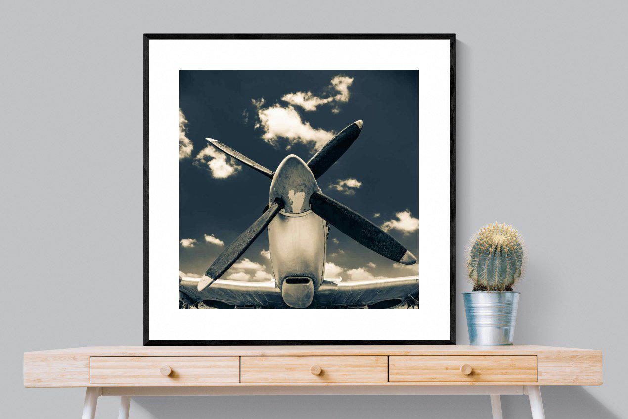 P-51-Wall_Art-100 x 100cm-Framed Print-Black-Pixalot