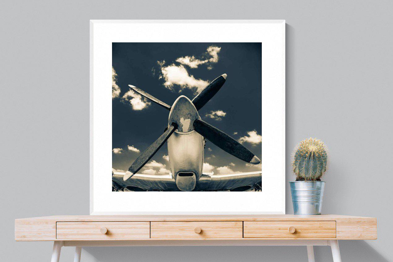 P-51-Wall_Art-100 x 100cm-Framed Print-White-Pixalot