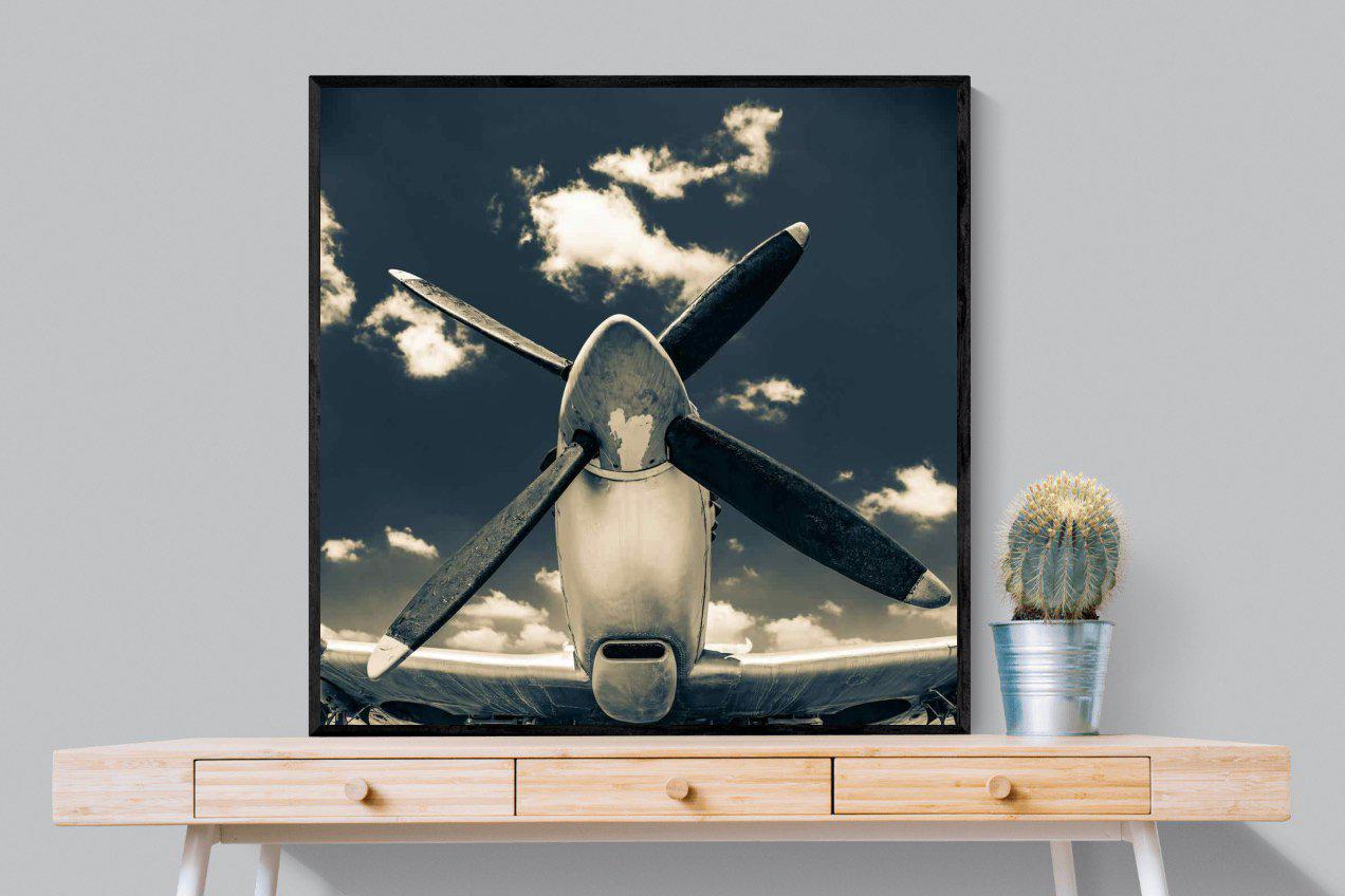 P-51-Wall_Art-100 x 100cm-Mounted Canvas-Black-Pixalot