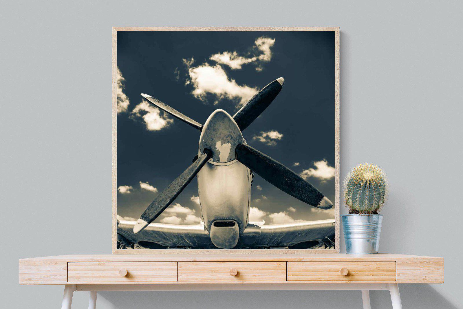 P-51-Wall_Art-100 x 100cm-Mounted Canvas-Wood-Pixalot