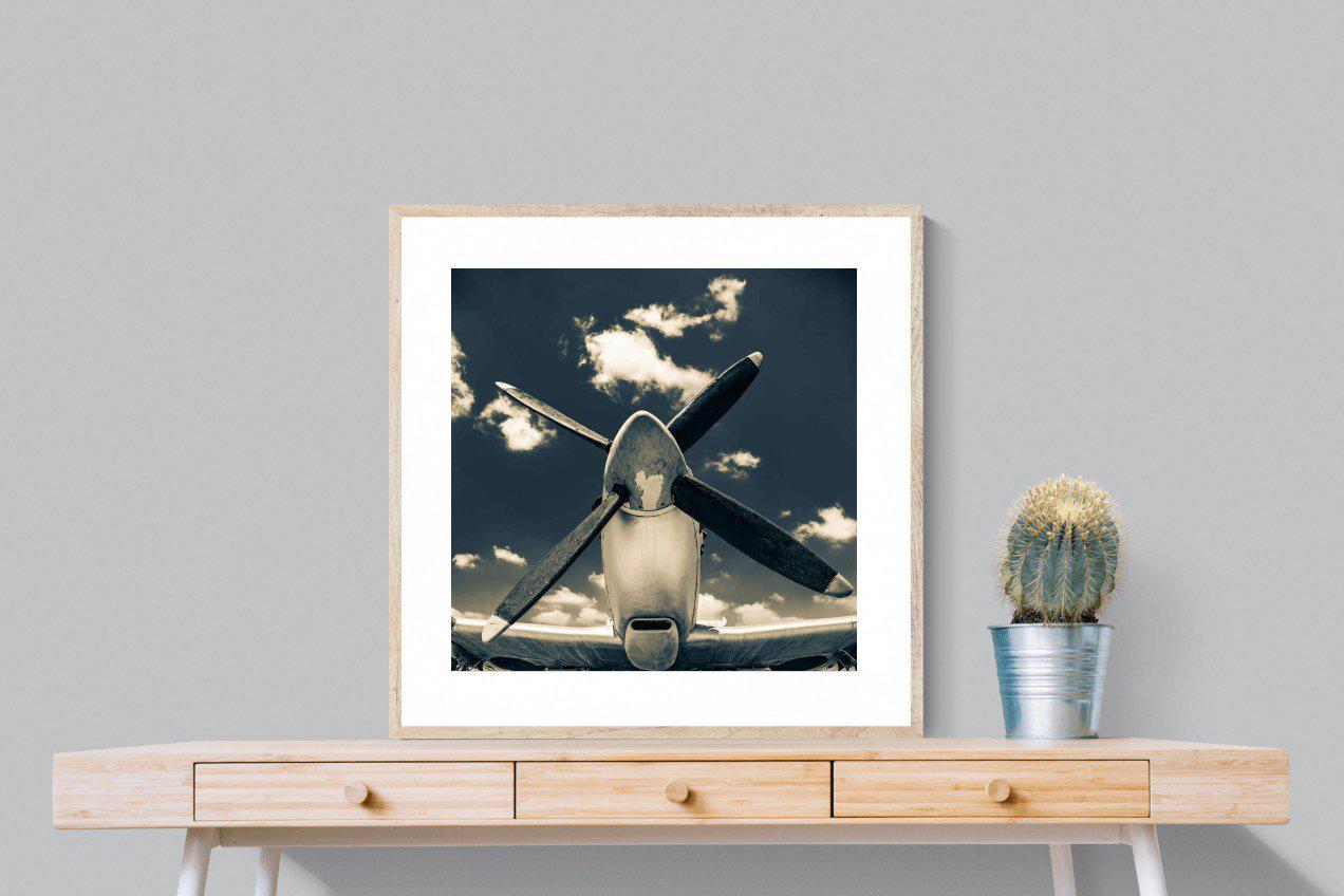 P-51-Wall_Art-80 x 80cm-Framed Print-Wood-Pixalot
