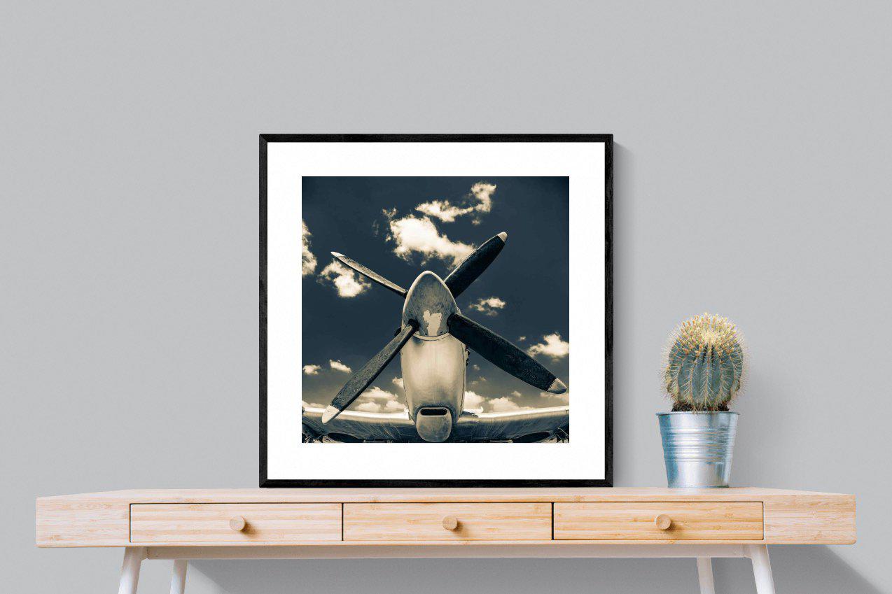 P-51-Wall_Art-80 x 80cm-Framed Print-Black-Pixalot