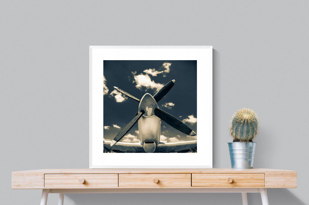 P-51-Wall_Art-80 x 80cm-Framed Print-White-Pixalot